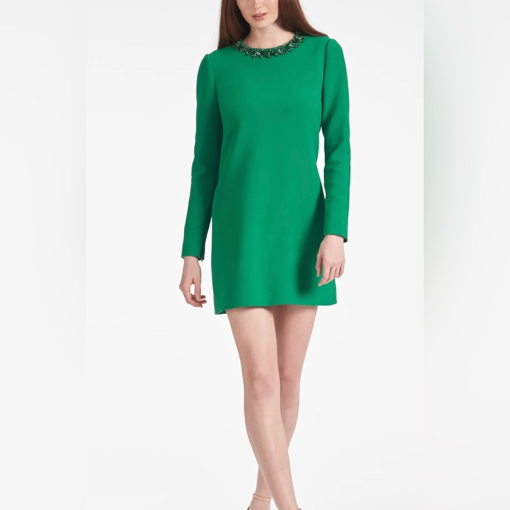 Sachin & Babi $595 Embellished Lily Oz Green Emerald Mini Dress Christmas Formal